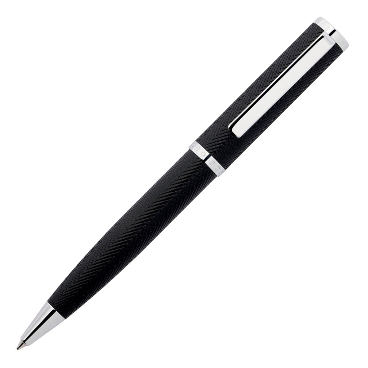 HUGO BOSS Formation Herringbone Chrome Ballpoint Pen | HSI1064B | TIME Watches