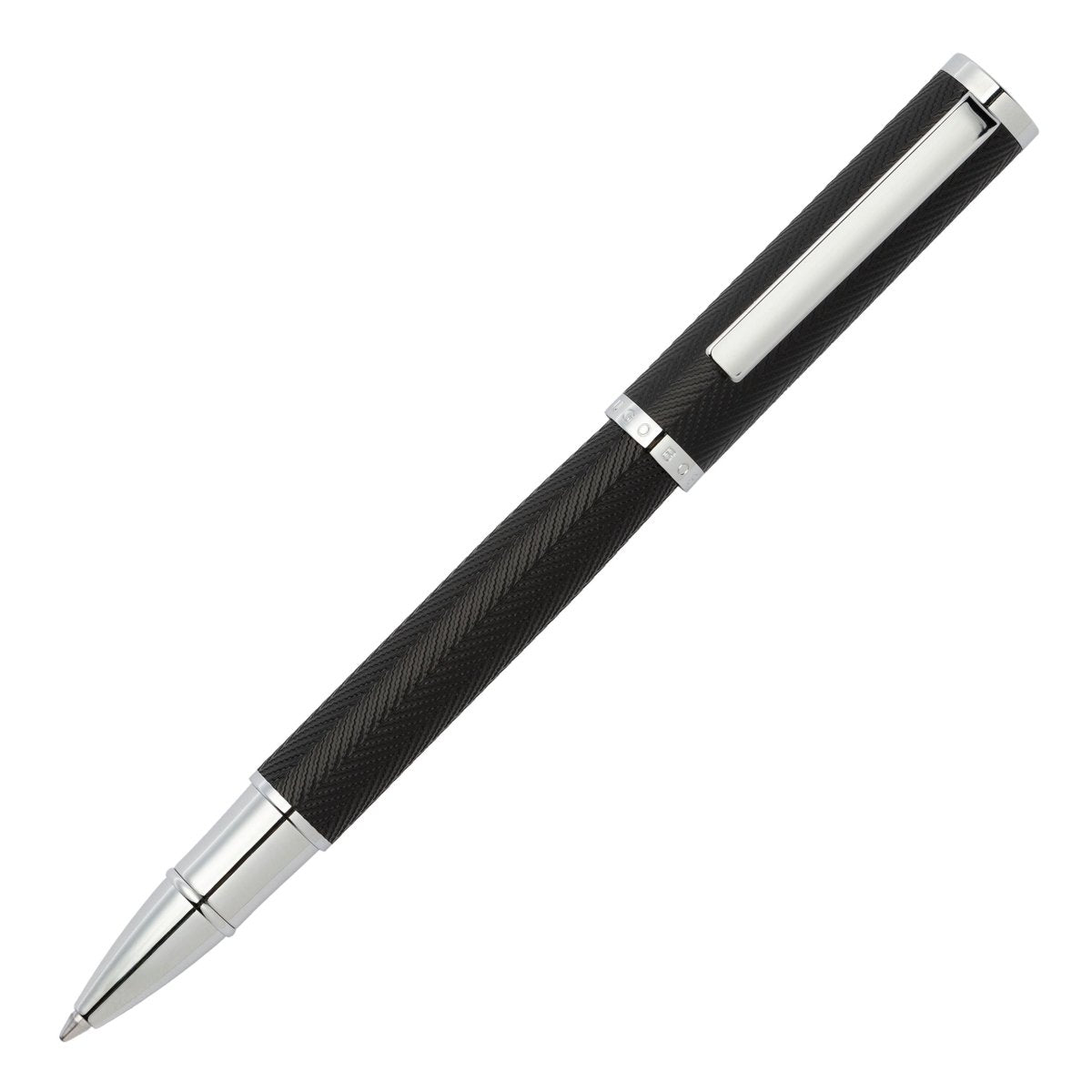 HUGO BOSS Formation Herringbone Chrome Rollerball Pen | HSI1065B | TIME Watches