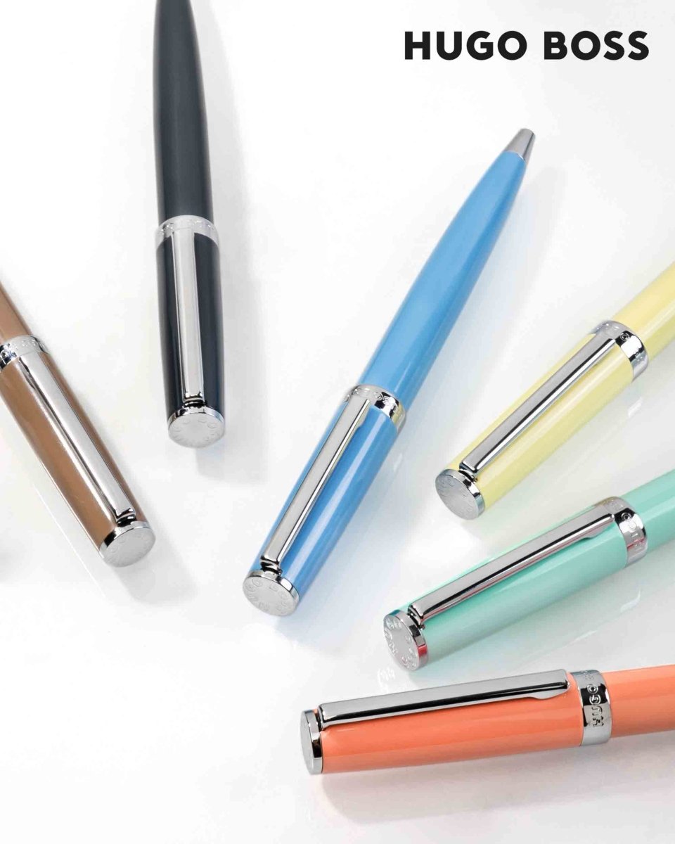 HUGO BOSS Gear Icon Light Blue Ballpoint Pen | HSN2544M | TIME Watches
