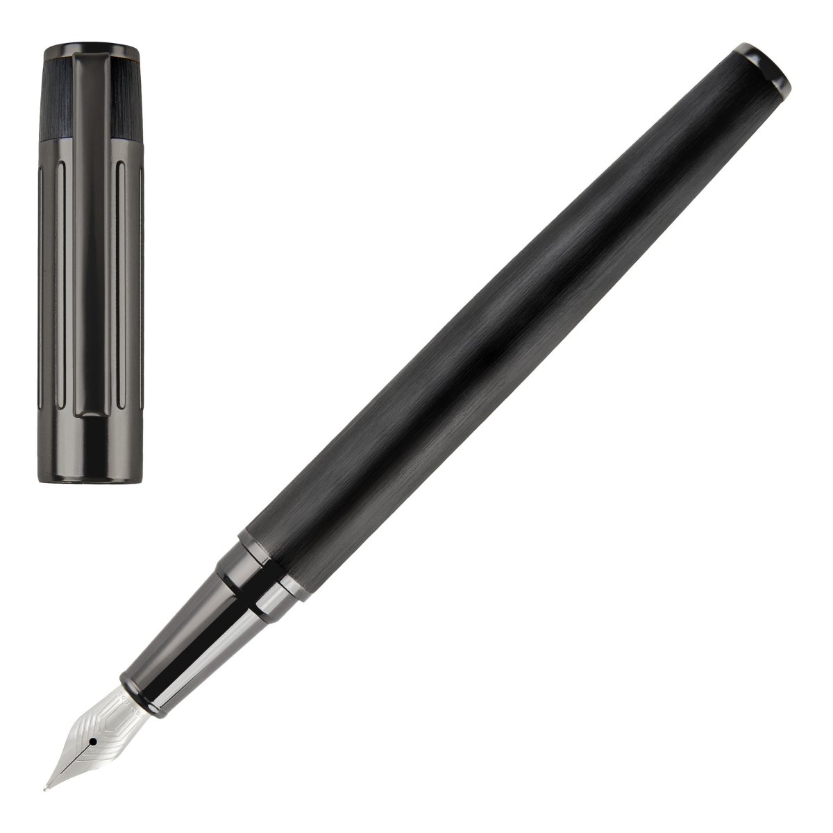 HUGO BOSS Gear Ribs Black Fountain Pen | HSV3062A | TIME Watches