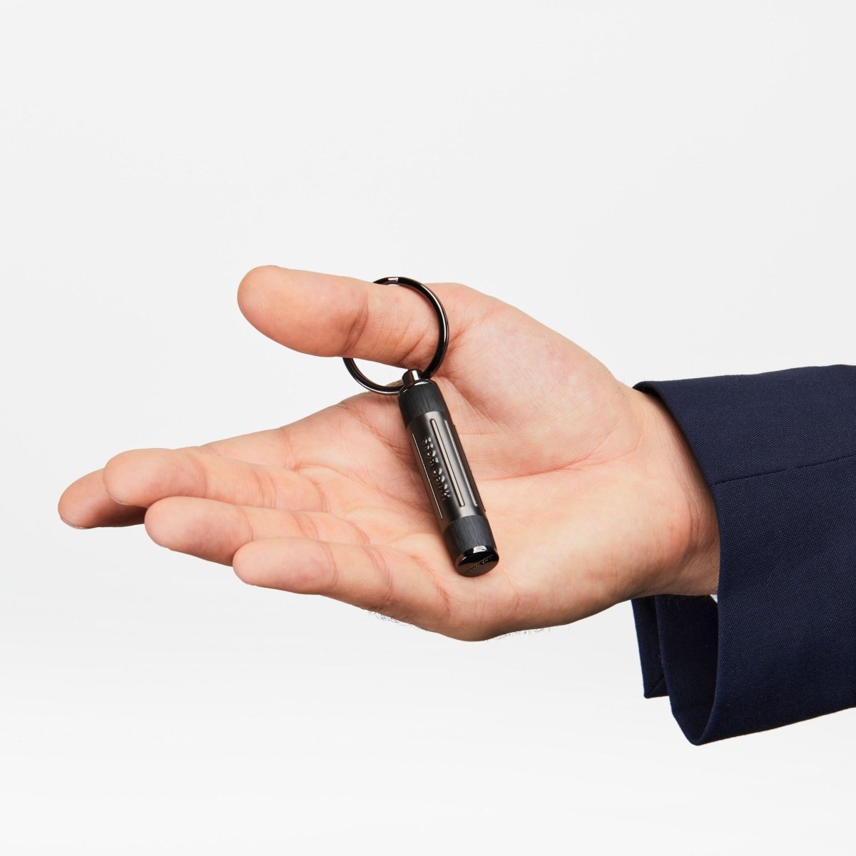 HUGO BOSS Gear Ribs Black Key Ring | HAK306A | TIME Watches