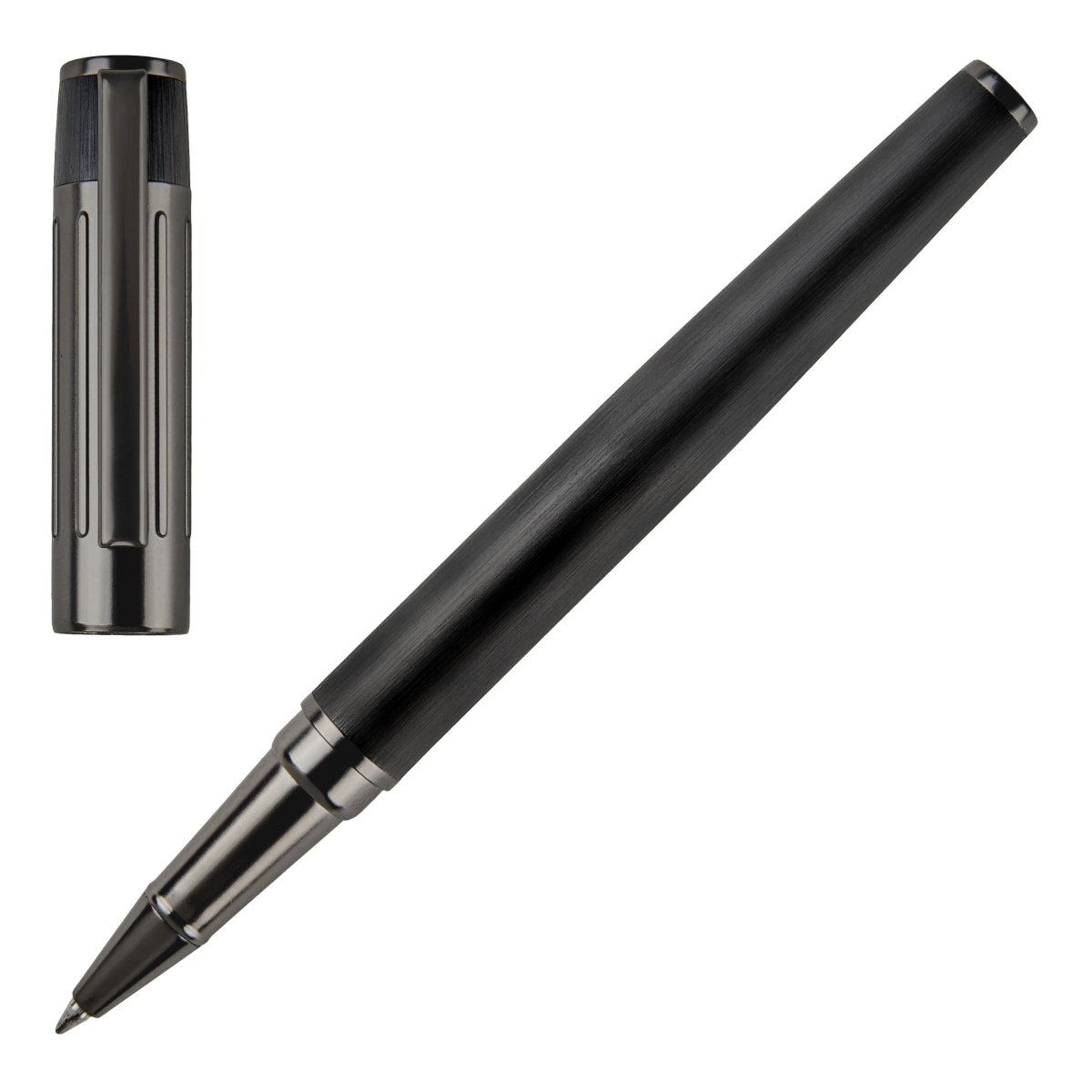 HUGO BOSS Gear Ribs Black Rollerball Pen | HSV3065A | TIME Watches