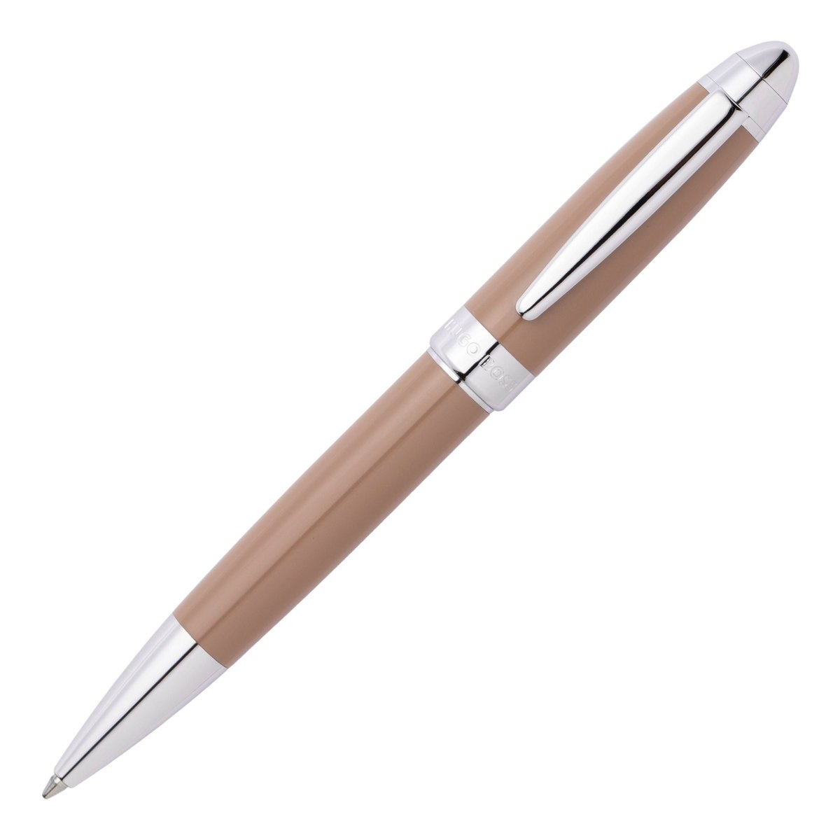 HUGO BOSS Icon Camel/Chrome Ballpoint Pen | HSN0014Z | TIME Watches