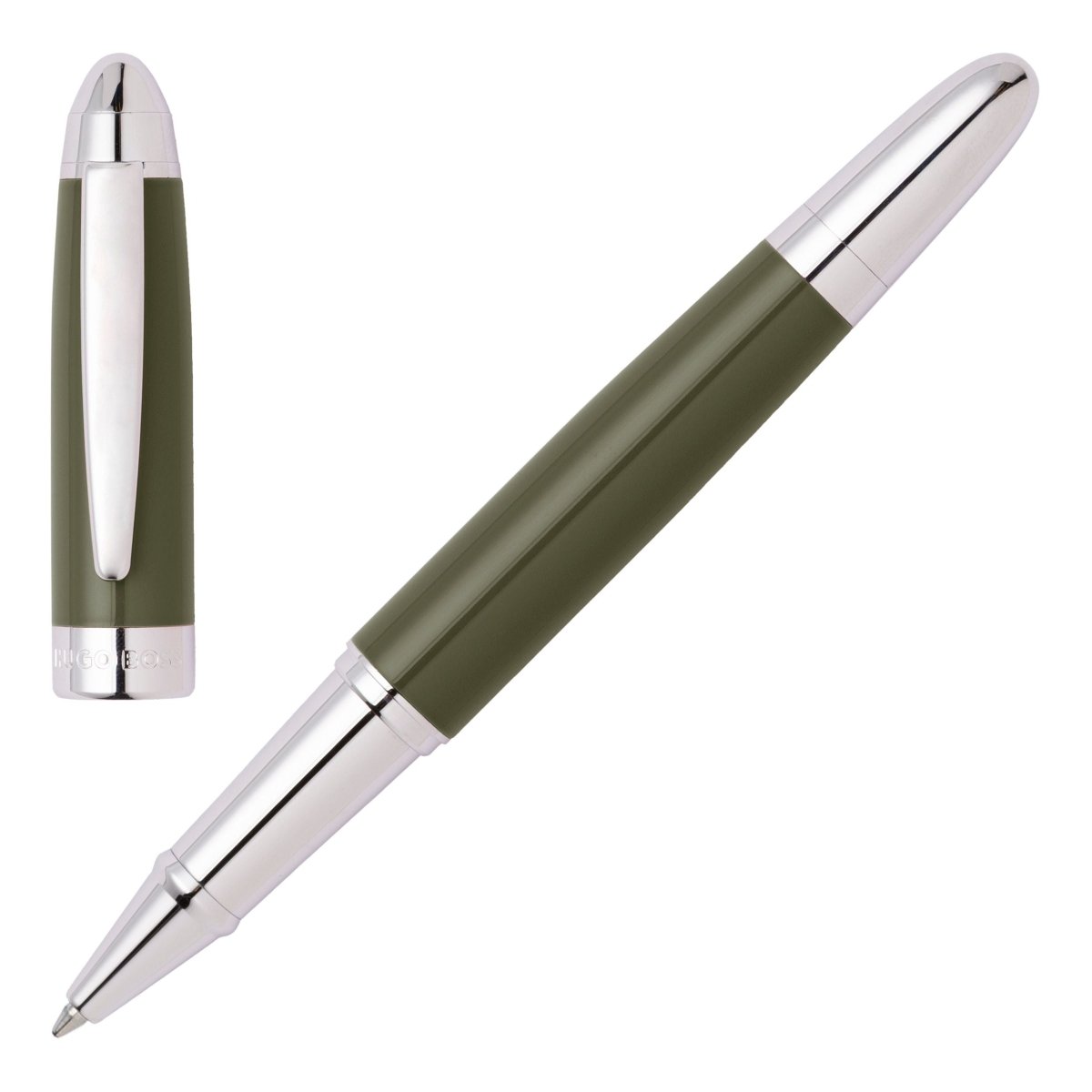 HUGO BOSS Icon Kaki/Gun Ballpoint Pen | HSN0015T | TIME Watches