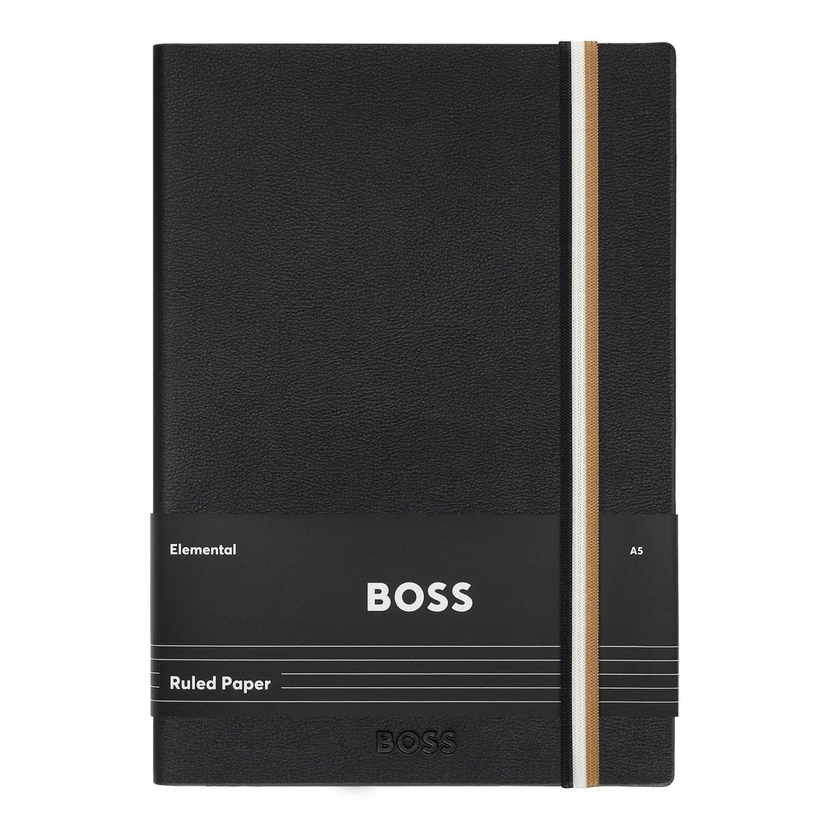 HUGO BOSS Iconic Black Lined A5 Notebook | HNH321AL | TIME Watches