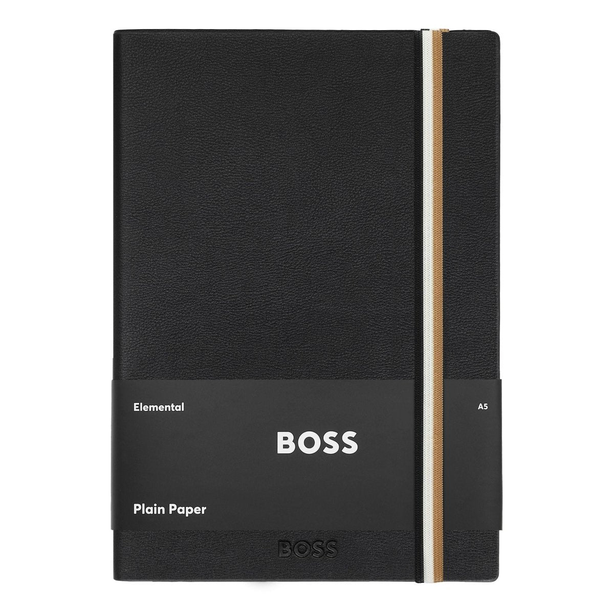HUGO BOSS Iconic Black Plain A5 Notebook | HNH321AP | TIME Watches