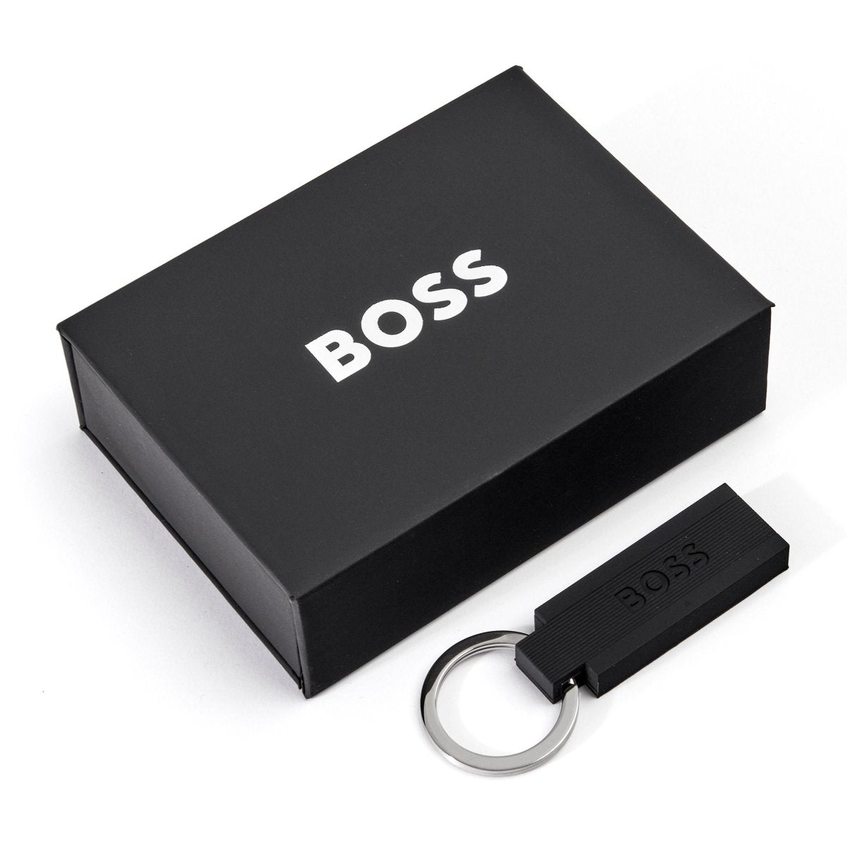 HUGO BOSS Iconic Blacl Edge Key Ring | HAK421A | TIME Watches
