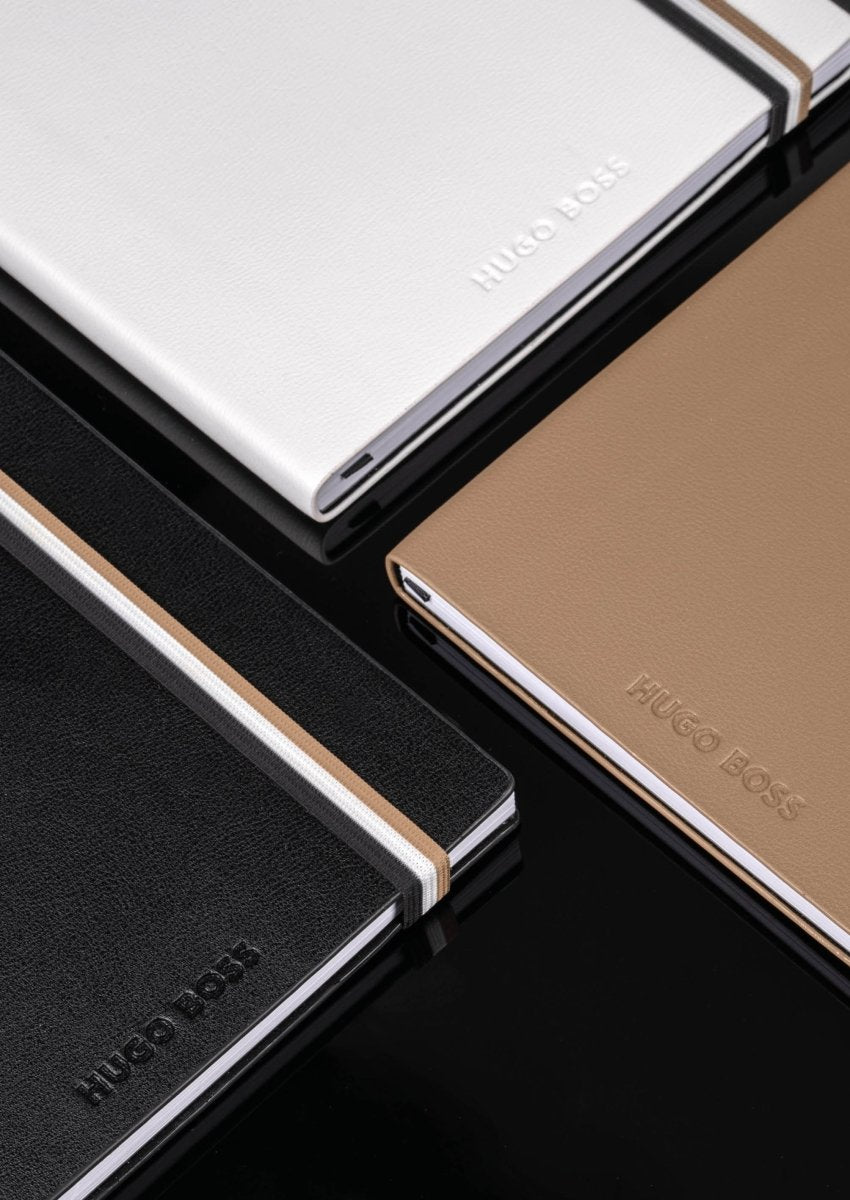 HUGO BOSS Iconic Camel Plain A5 Notebook | HNH321XP | TIME Watches