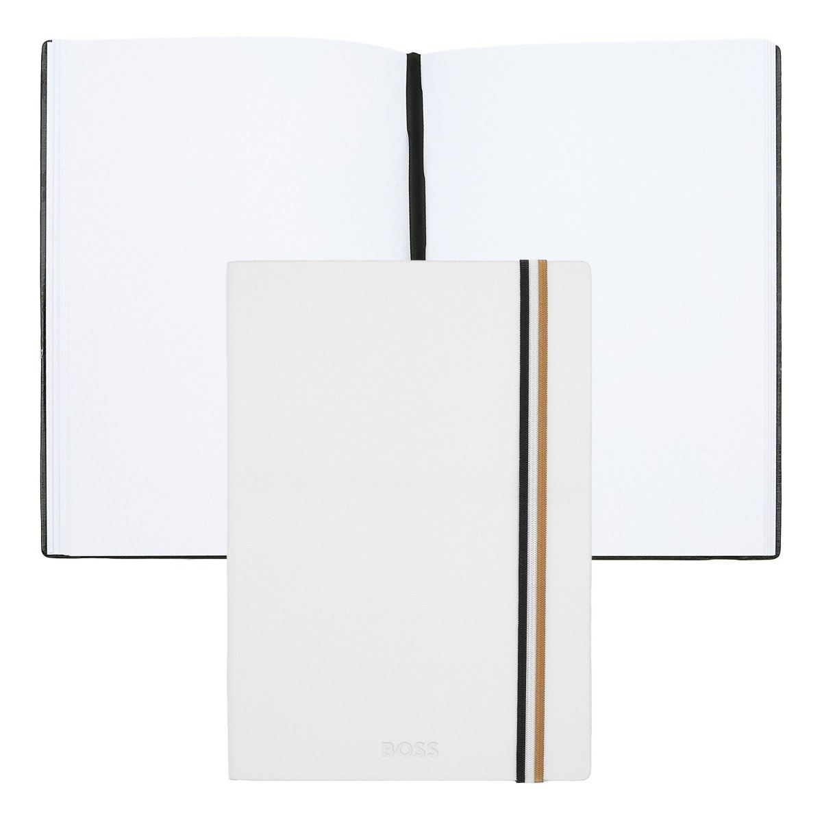 HUGO BOSS Iconic White Plain A5 Notebook | HNH321WP | TIME Watches