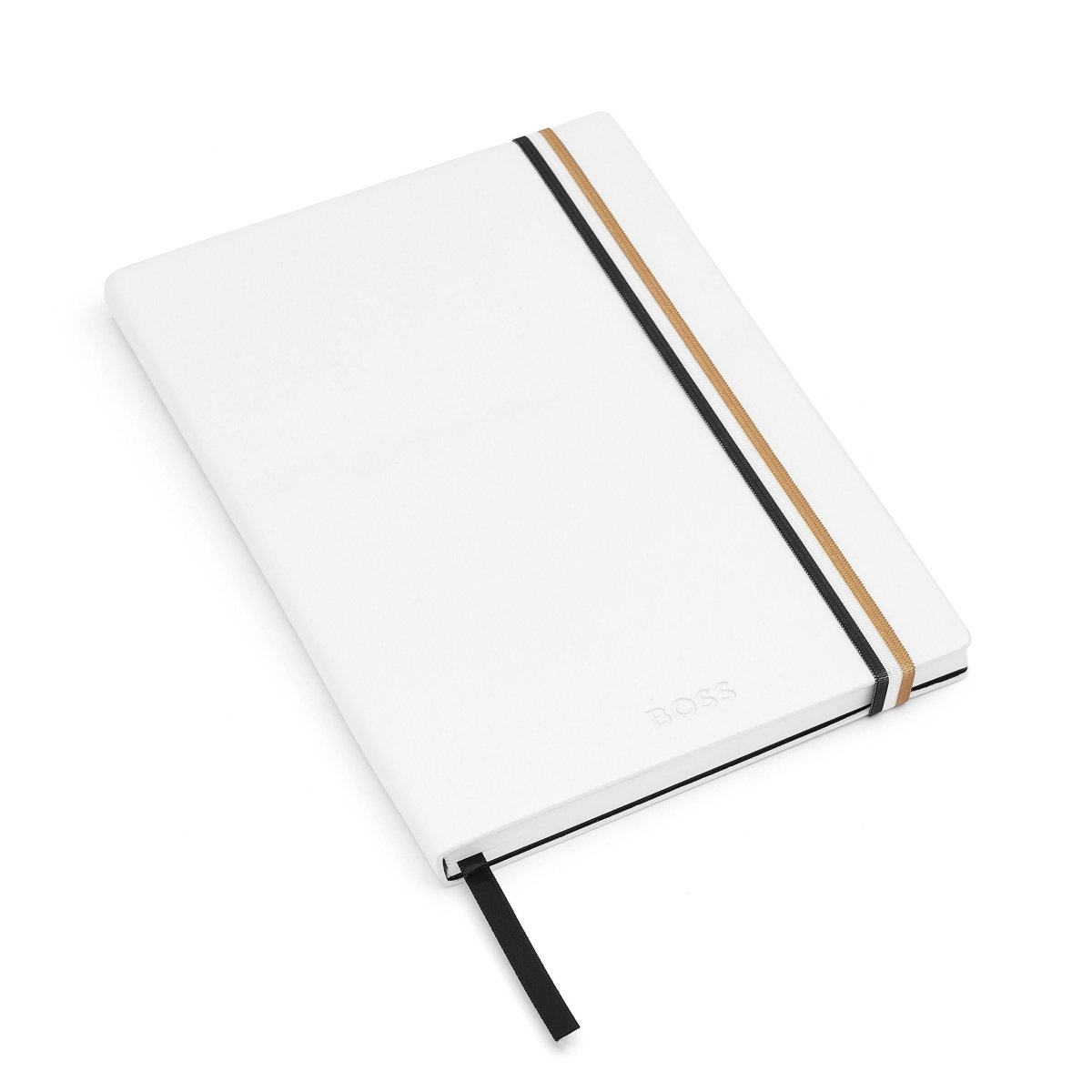 HUGO BOSS Iconic White Plain A5 Notebook | HNH321WP | TIME Watches