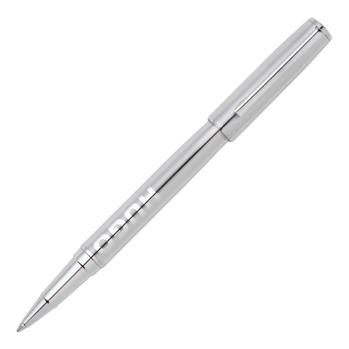 HUGO BOSS Label Chrome Rollerball Pen | HSH2095B | TIME Watches