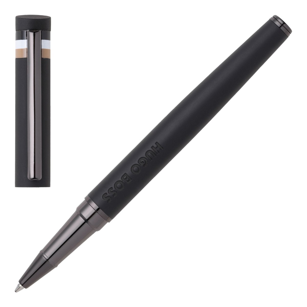 HUGO BOSS Loop Black Iconic Rollerball Pen | HSG3525A | TIME Watches