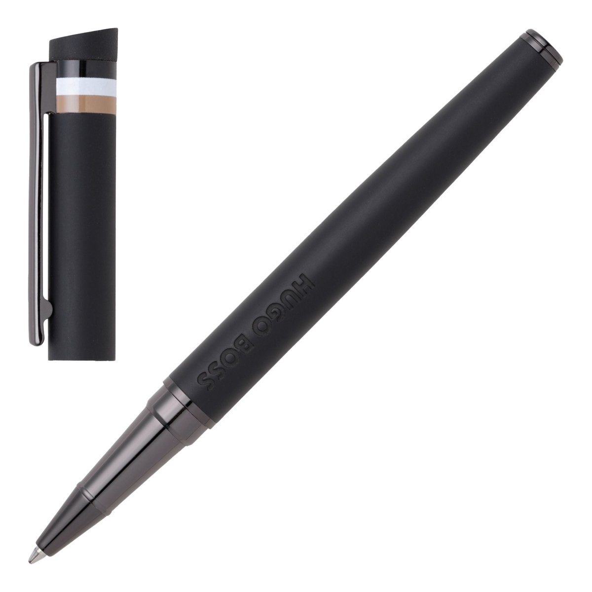HUGO BOSS Loop Black Iconic Rollerball Pen | HSG3525A | TIME Watches