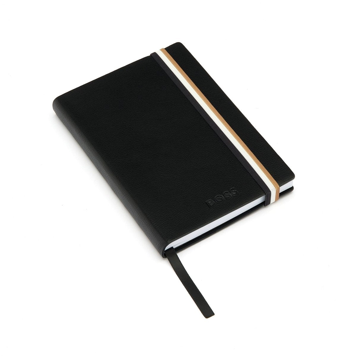 HUGO BOSS Loop Iconic Black Lined A6 Notebook | HNM421AL | TIME Watches