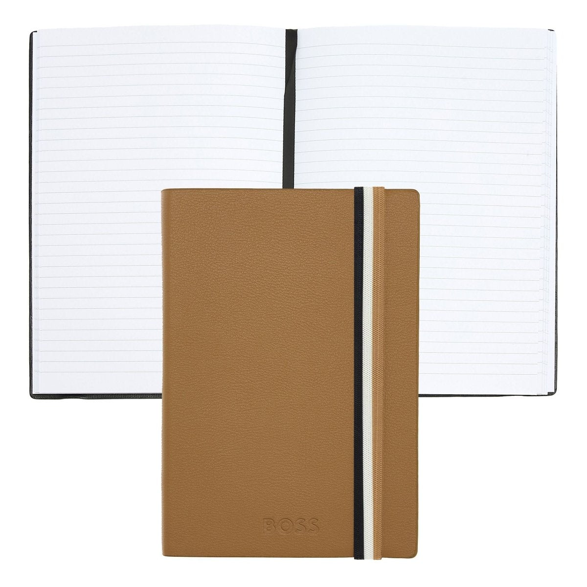 HUGO BOSS Loop Iconic Camel Lined A6 Notebook | HNM421XL | TIME Watches