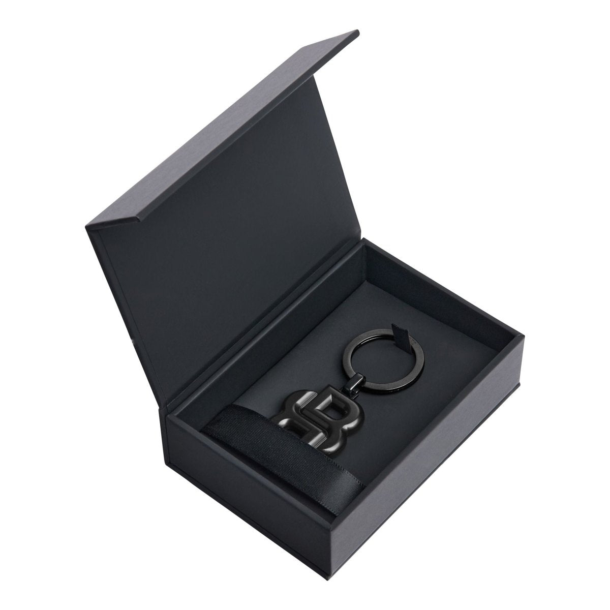 HUGO BOSS Matt Black Double B Key Ring | HAK567A | TIME Watches