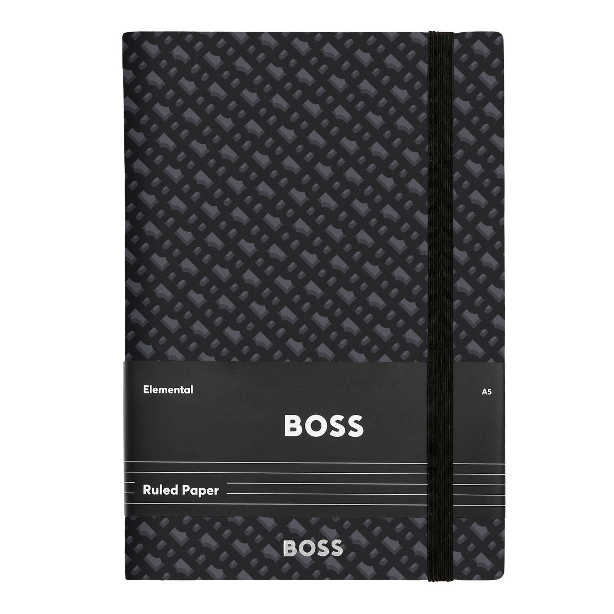 HUGO BOSS Monogram Grey Lined A5 Notebook | HNH412JL | TIME Watches