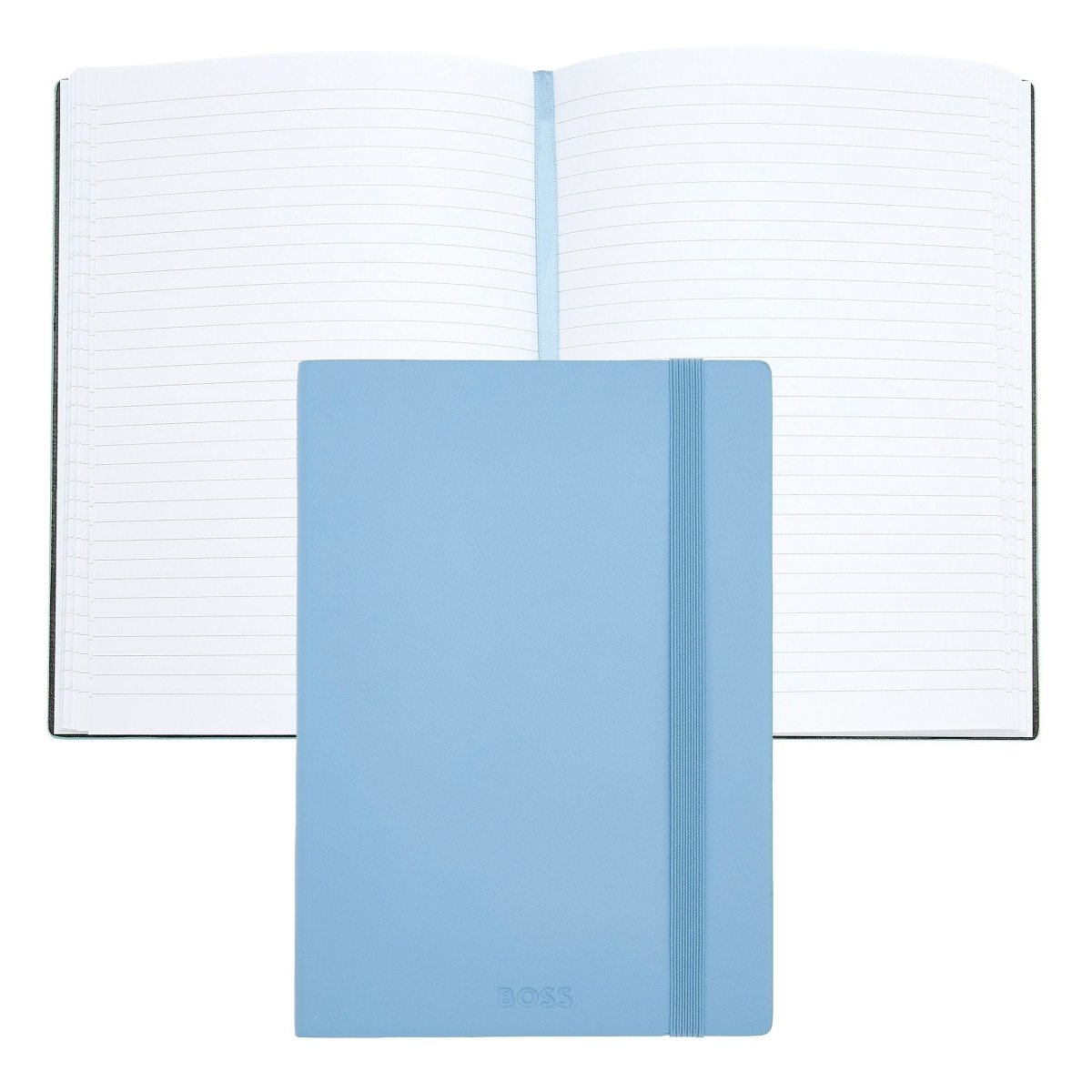 HUGO BOSS Pastel Classic Light Blue Lined A5 Notebook | HNH422ML | TIME Watches
