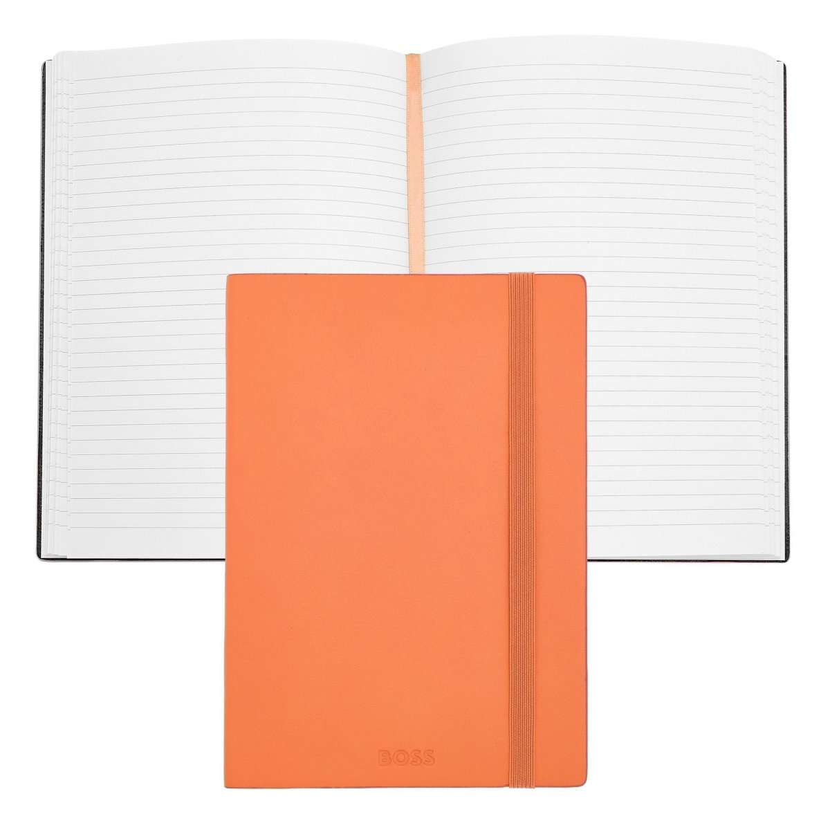 HUGO BOSS Pastel Classic Light Orange Lined A5 Notebook | HNH422UL | TIME Watches