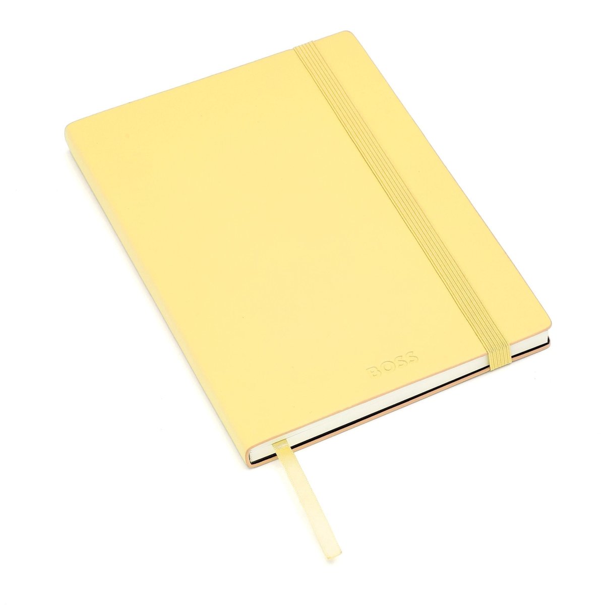 HUGO BOSS Pastel Classic Light Yellow Lined A5 Notebook | HNH422SL | TIME Watches
