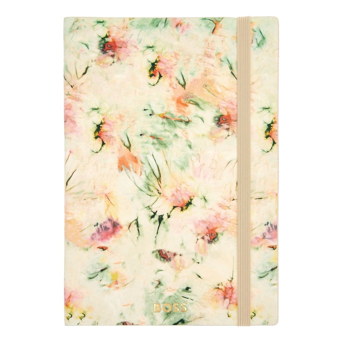 HUGO BOSS Tie - dye Flower Cream Lined A5 Notebook | HNH418GL | TIME Watches