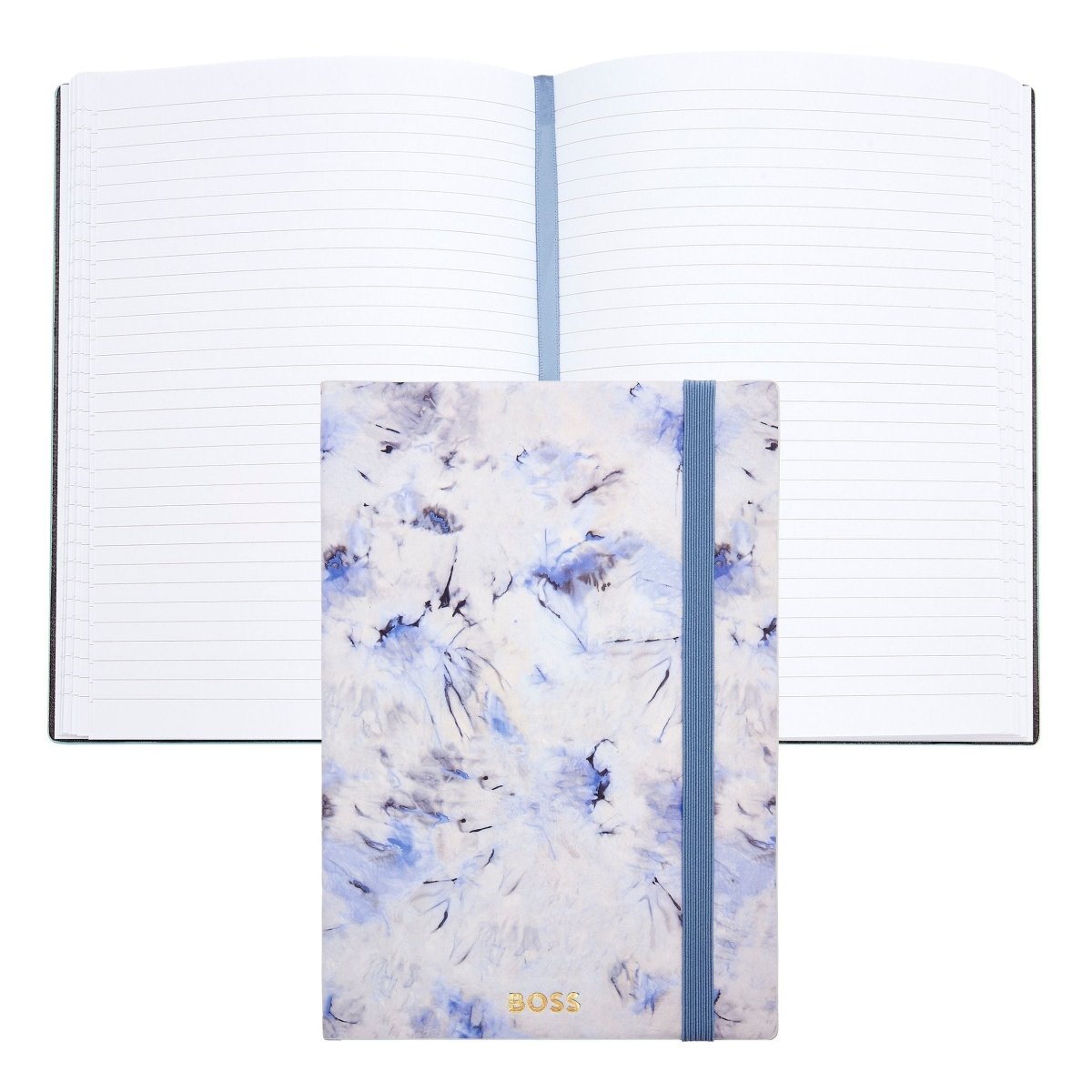 HUGO BOSS Tie - dye Flower Violet Lined A5 Notebook | HNH418WL | TIME Watches