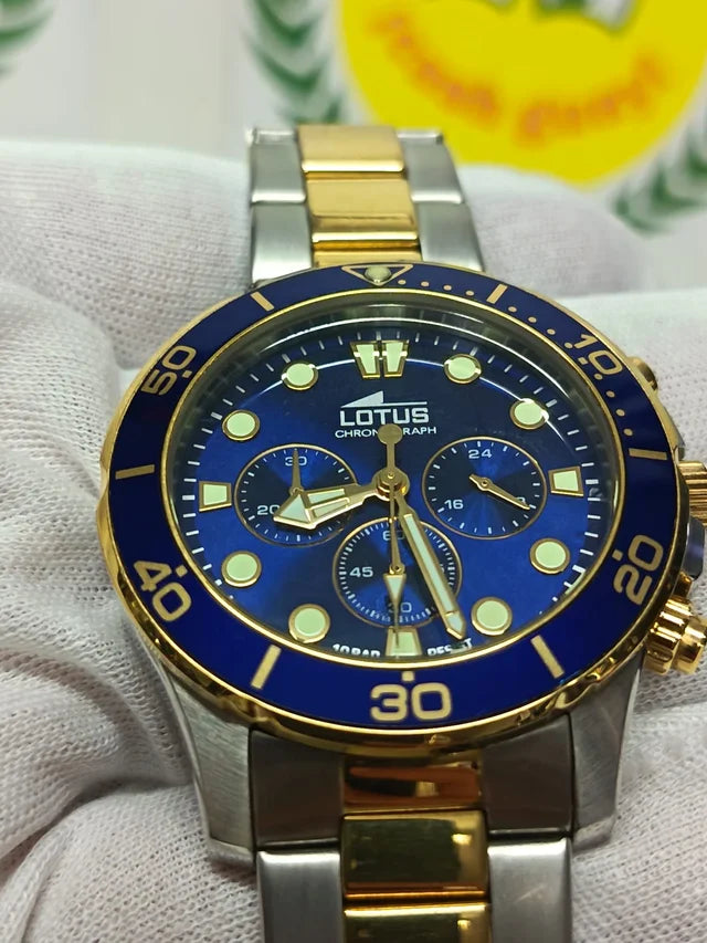 Lotus Excellent Blue Dial Chronograph Stainless Steel Men’s Watch | 18757/1