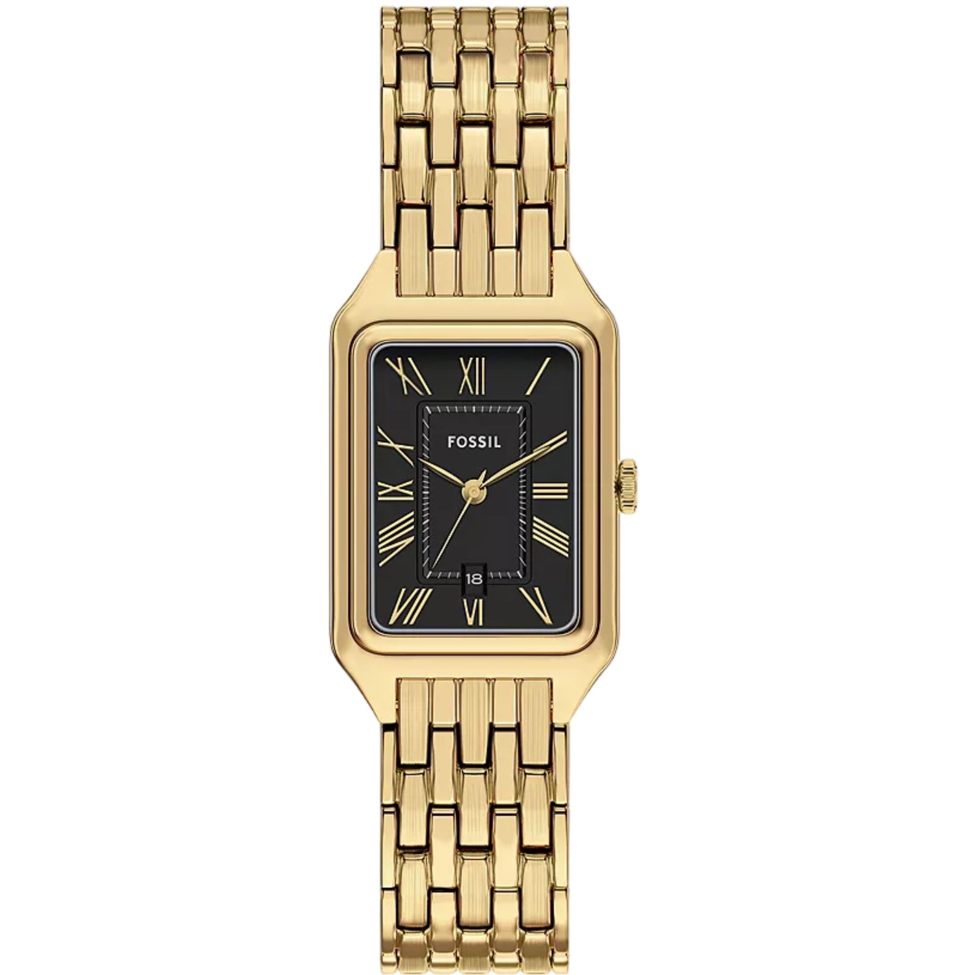 Fossil Raquel Quartz Black Dial Steel Strap Women’s Watch | ES5434