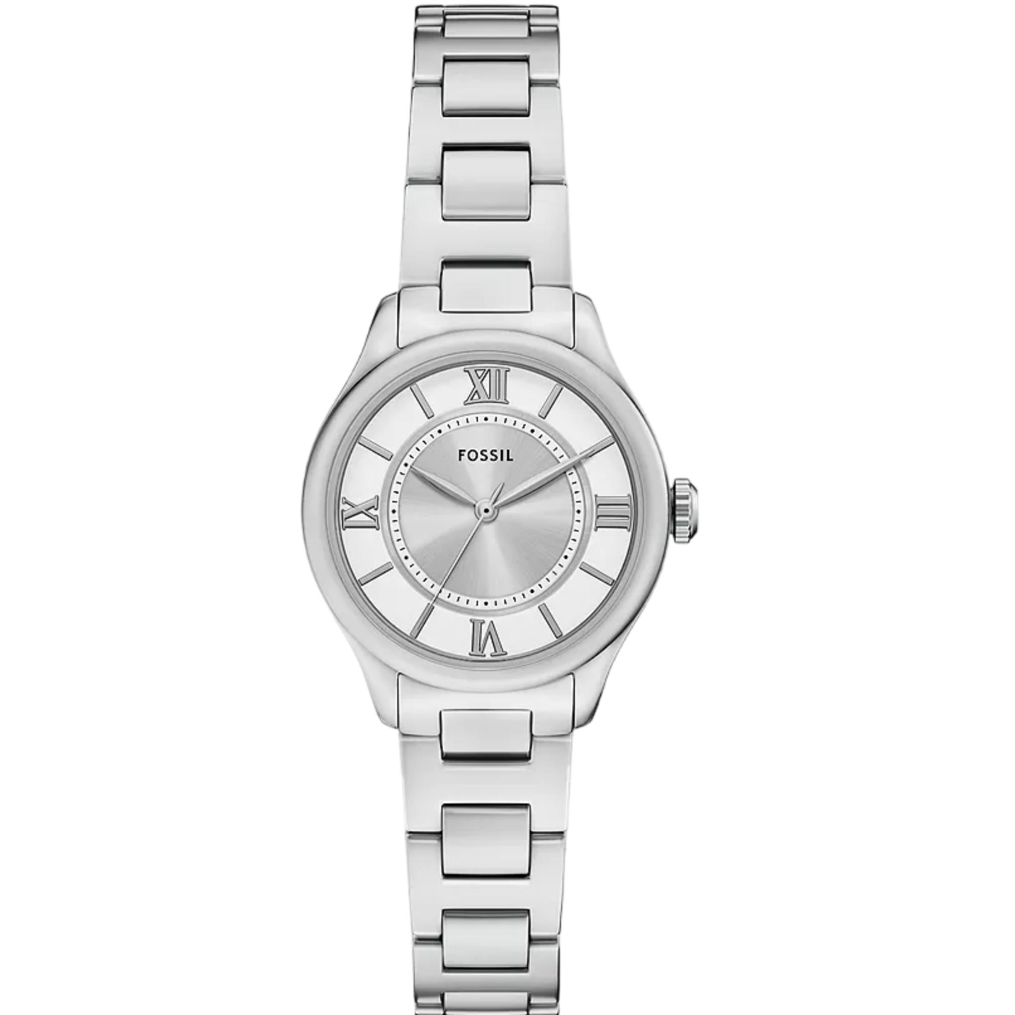 Fossil Gilmore Quartz Silver Dial Steel Strap Women’s Dress Watch | ES5419