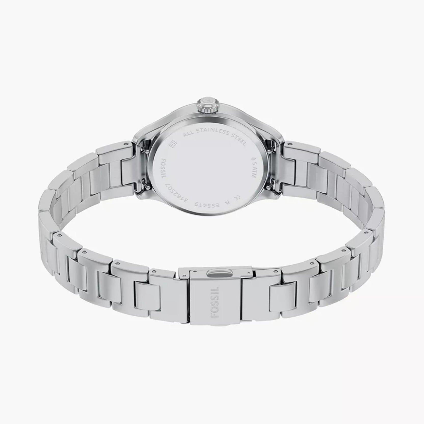 Fossil Gilmore Quartz Silver Dial Steel Strap Women’s Dress Watch | ES5419