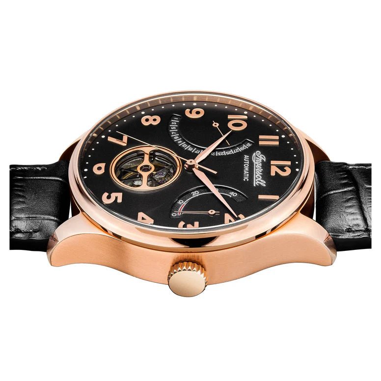 Ingersoll The Hawley Black Automatic Black Leather Men's Watch | I04602 | TIME Watches