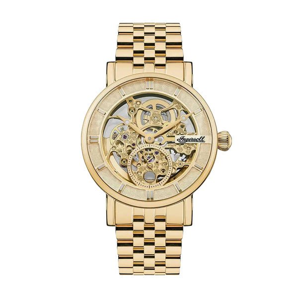 Ingersoll - – The Herald Automatic Gold - Tone Men's Watch | I00408 | Time Watch Specialists