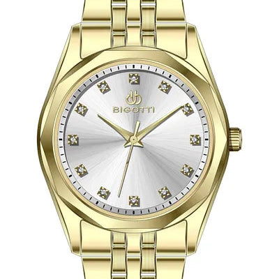 Bigotti Gold Tone Silver Dial Women's Watch | BG.1.10563-3