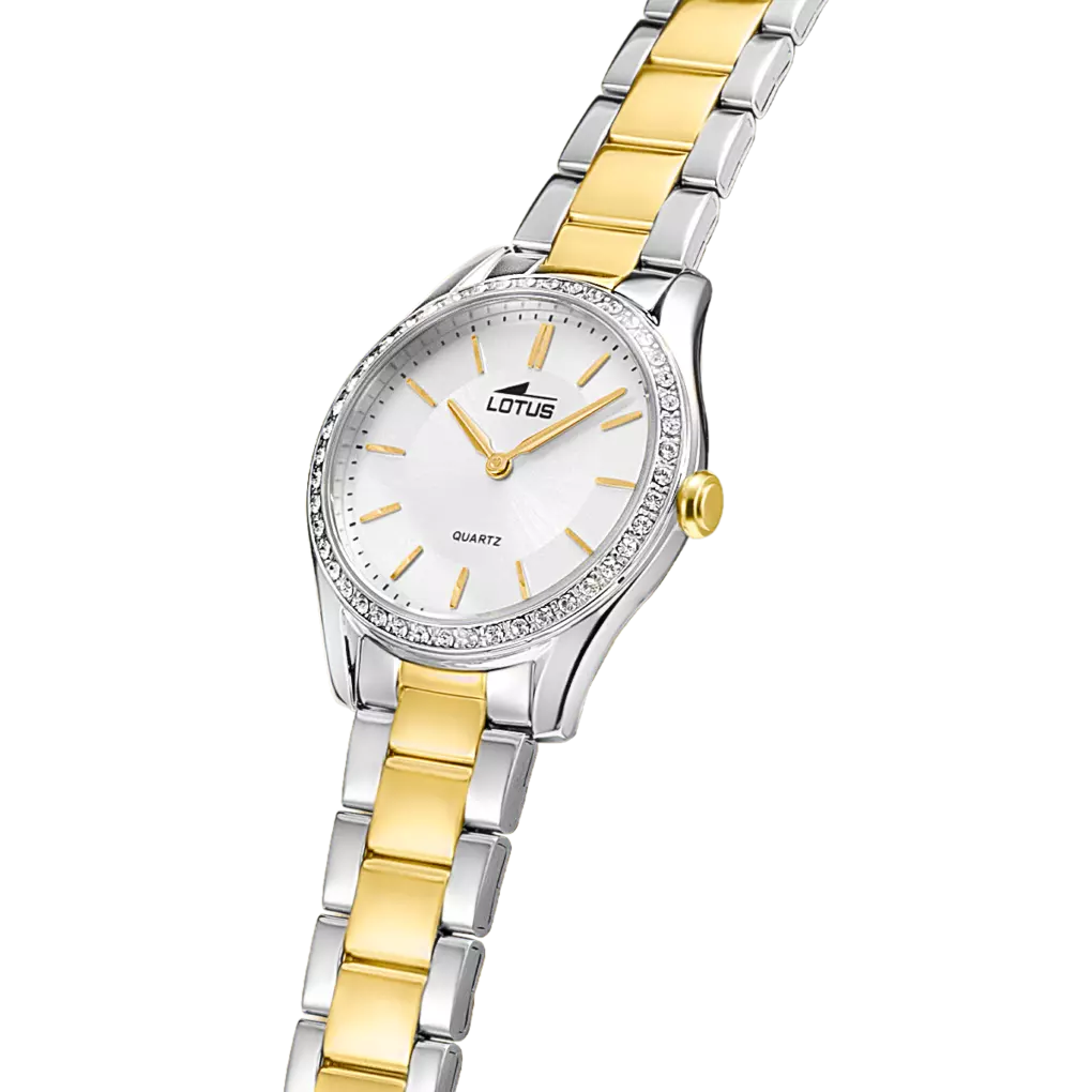 Lotus Bliss White Dial Stainless Steel Bracelet Unisex Watch | 18797/1