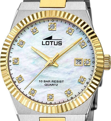Lotus Freedom Two Toine Mother of Pearl Dial Stainless Steel Women's Watch | 18839/1
