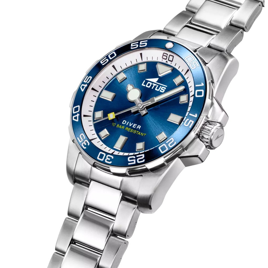 Lotus Trendy Blue Dial Blue Bezel Stainless Steel Women's Watch | 18936/5