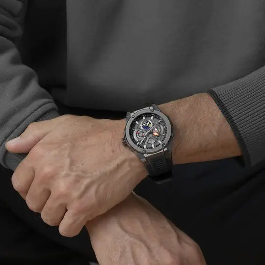 Lotus Vortex Black Dial Moonphase Men’s Watch | 18946/6