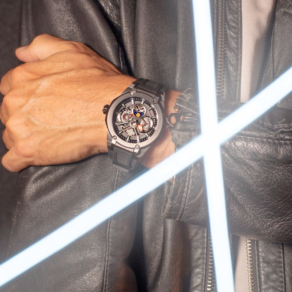 Lotus Vortex Black Dial Moonphase Men’s Watch | 18946/6