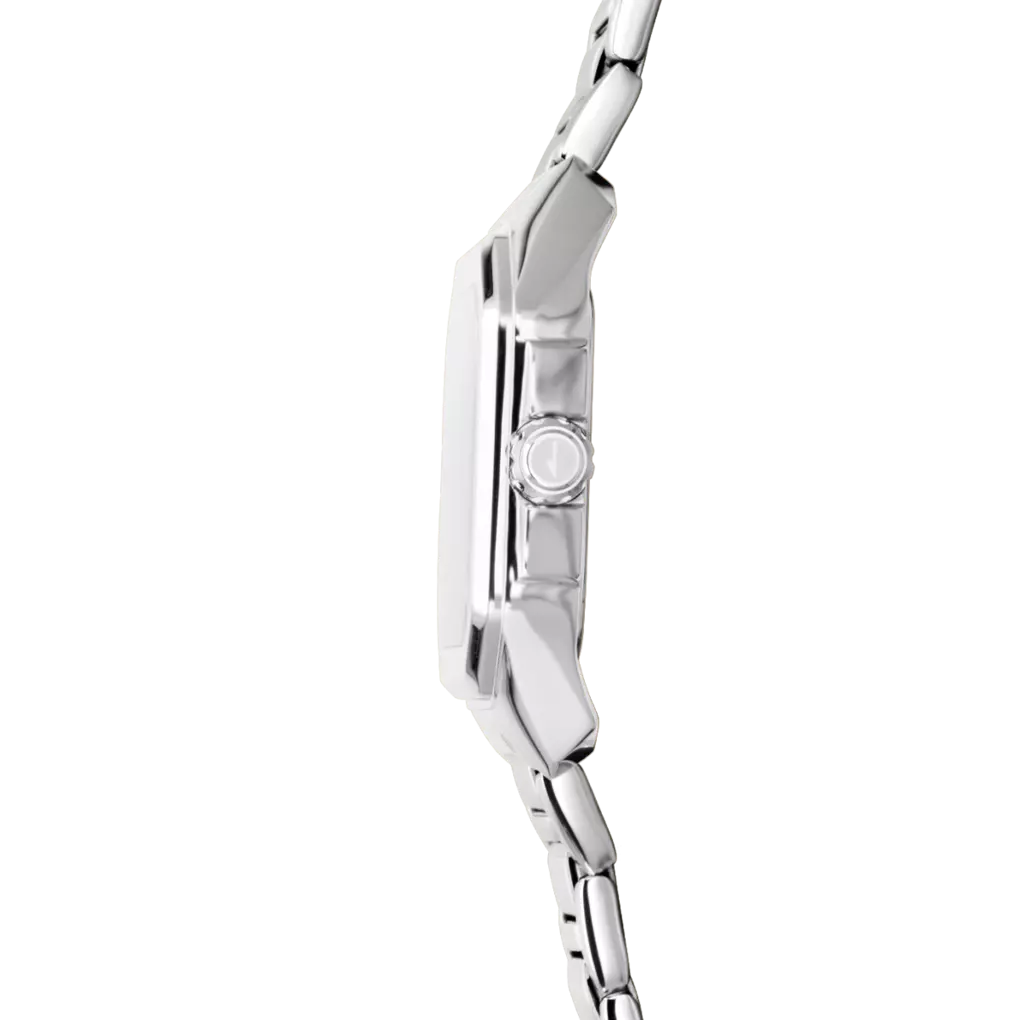 Lotus Square White Dial Silver Women's Watch  | 18967/1