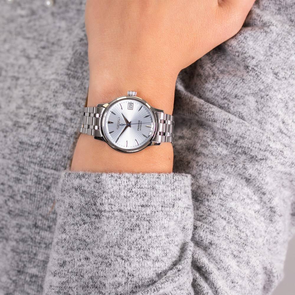Seiko Light Blue Dial Stainless Steel Automatic Women's Watch | SRP841J1