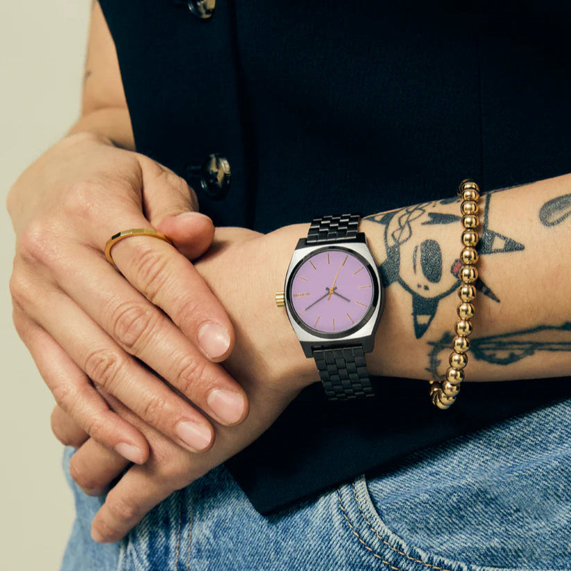 NIXON Gunmetal Lavender Gold Unisex Watch | A11305271-00