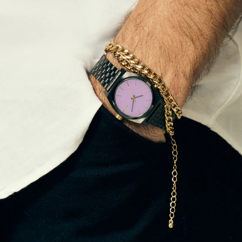 NIXON Gunmetal Lavender Gold Unisex Watch | A11305271-00