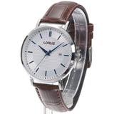 Lorus Brown Leather Stainless Steel Men's Watch | RH961RX9 | Time Watch Specialists