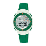 Lorus Digital Green Silicone Strap Woman's Watch | R2343PX9 | Time Watch Specialists