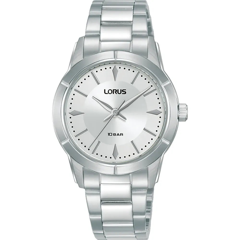Lorus Silver Dial Batons Stainless Steel Men's Watch | RG227YX9