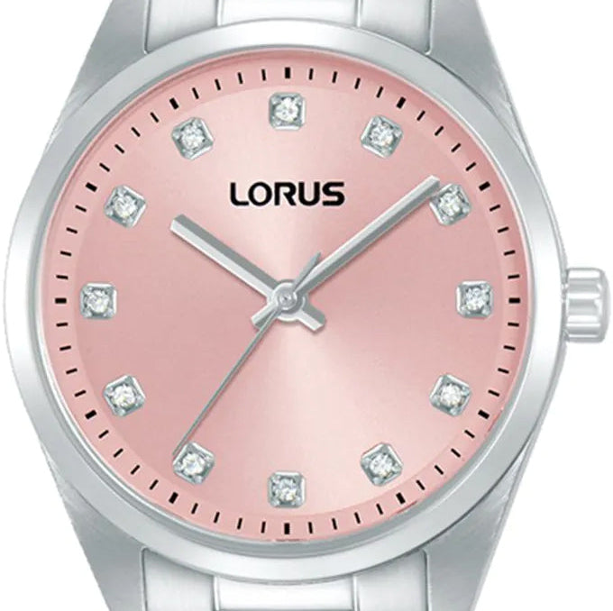 Lorus Stainless Steel Pink Dial Women's Watch | RG325XX9