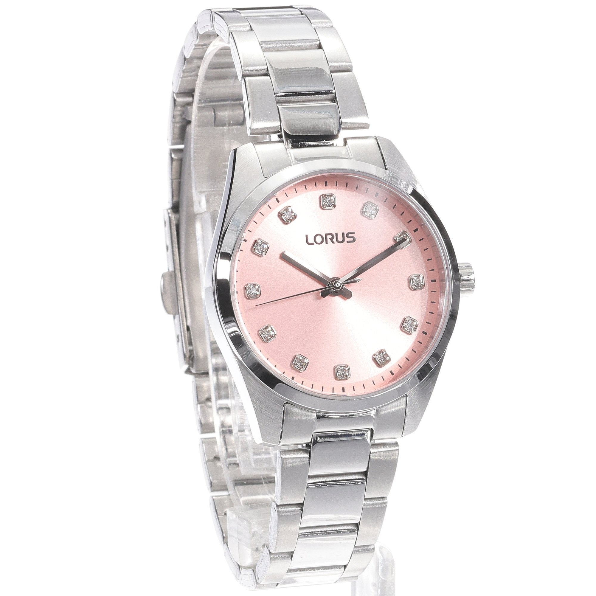 Lorus Stainless Steel Pink Dial Women's Watch | RG325XX9