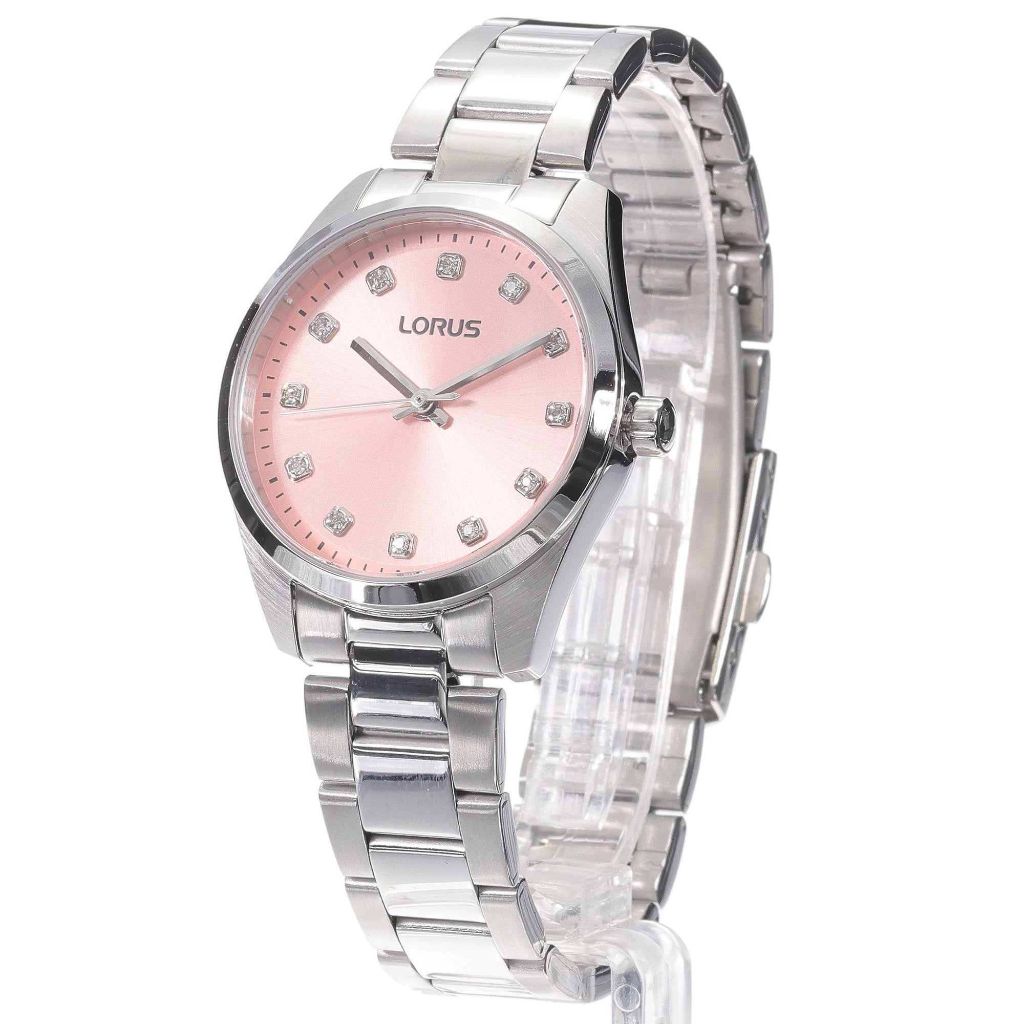 Lorus Stainless Steel Pink Dial Women's Watch | RG325XX9