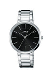 Lorus Stainless Steel Black Sunray Dial Woman's Watch | RH811CX9 | Time Watch Specialists