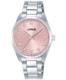 Lorus Stainless Steel Pink Dial Women's Watch | RG325XX9 | Time Watch Specialists